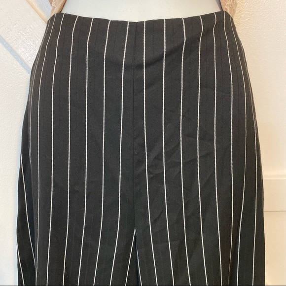 Vatanika Floral Lace Cutout V-Neck Wide-Leg Pin Stripe Contrast Jumpsuit Sz 4 - Picture 3 of 9